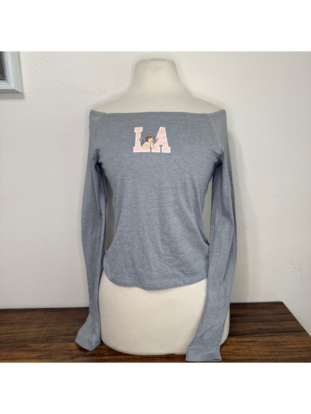 Modern Lux Off-Shoulder Sleep Shirt Size Small